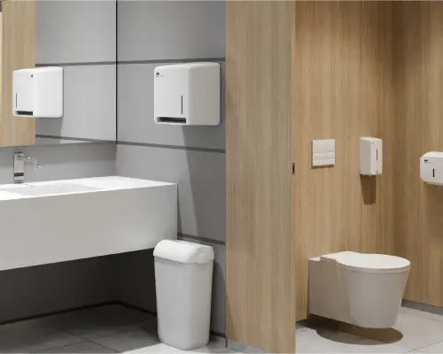 Bild - WC Bereich mit Papiermaschine